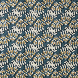 Printed Half Panama SVARA Prussian Blue / Linen